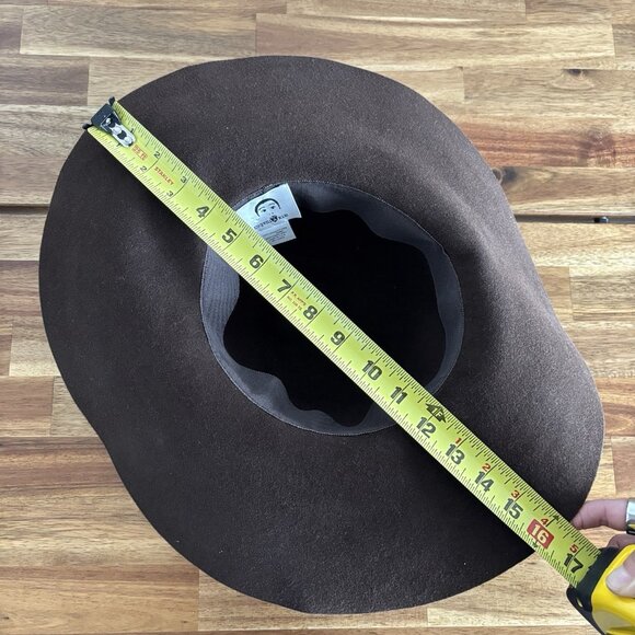 Eugenia Kim Brown Fedora Hat 100% Domesticated Rabbit Feather USA Made Old Money - Picture 7 of 8